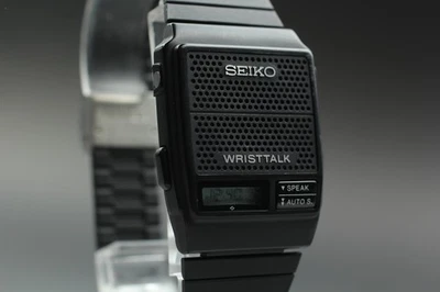 Reloj digital de cuarzo negro raro vintage [COMO NUEVO] SEIKO DOLLTALK A964-4A00 JAPÓN Foto 1 de 4