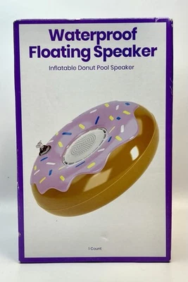 GEMS Altavoz Piscina Flotante Impermeable Púrpura Donut Novedad Nuevo y Precintado Foto 1 de 4