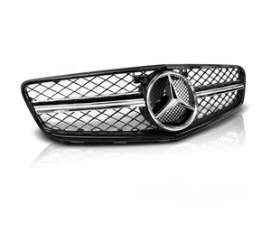 Parrilla delantera para MERCEDES W204 2007-2014 berlina touring estilo C63 negro-cromo - Imagen 1 de 3