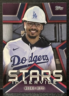 2021 Topps Mookie Betts Stars In Service #SIS-7 Los Angeles Dodgers - Image 1 of 2