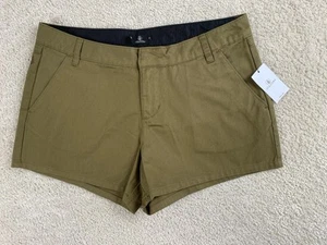 Volcom Shorts Womens Size 31 So Chickie Short Khaki Green Chino NEW - Picture 1 of 10