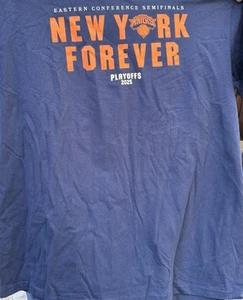 2025 NY Knicks Basketball Shirt XL Game 3 Round 2 Playoffs New York NBA SGA - Picture 1 of 2