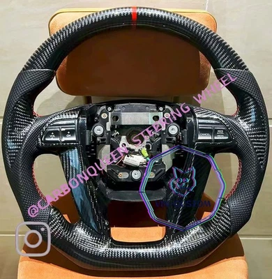 VOLANTE DE FIBRA DE CARBONO REAL PARA HONDA ACUERDO 8º 08-12YS/RAYA ROJA Foto 1 de 4