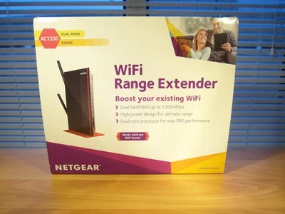 High-Power 700mW + 5dBi NETGEAR EX6200 AC1200 WLAN WiFi Repeater Extender - NEU - Bild 1 von 4
