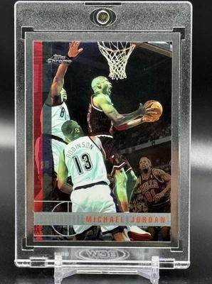MICHAEL JORDAN 1997 Topps хром #123 Chicago Bulls NM-MT или лучше - Изображение 1 из 4