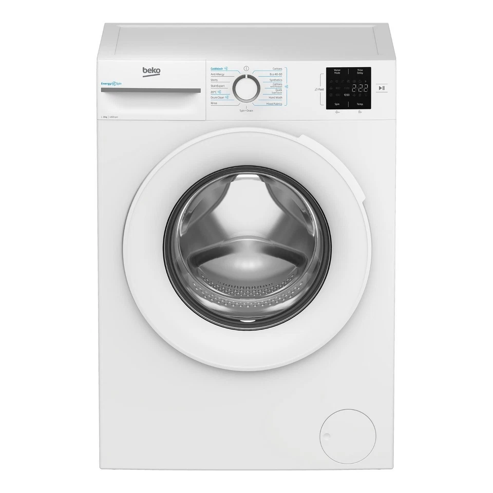 Beko BM3WT3841W Washing Machine 8kg 1400 Spin LED Display A Energy Rated