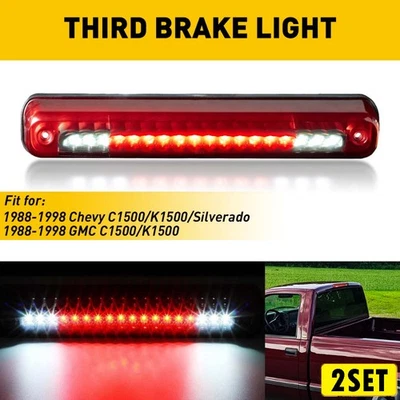 2Set Red For 1988-1998 Silverado Chevy C/K1500 LED 3rd GMC Brake Light Lamp Carg - Image 1 of 4