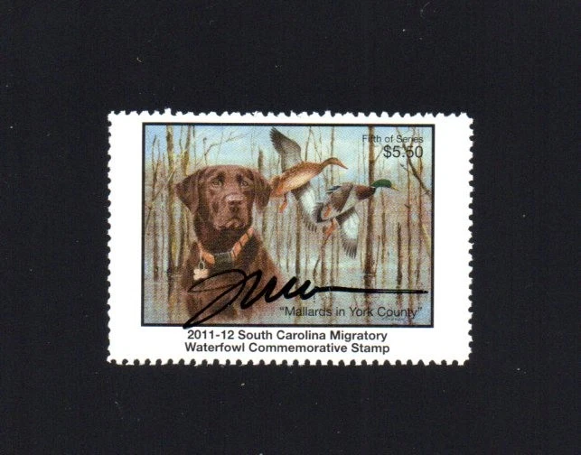 SOUTH CAROLINA   SC31   WATERFOWL DUCK STAMP 2011   MNH     ARTIST SIGNED - Image 1 of 1