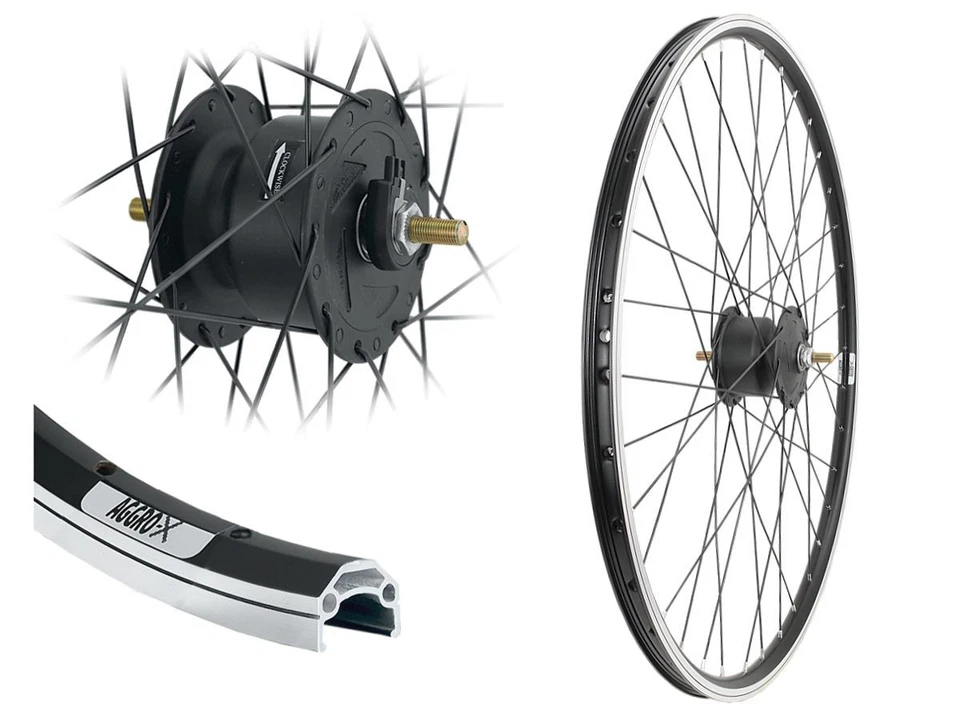 28 Zoll Aluminium Vorderrad Hohlkammer Nabendynamo 19-622 Felgenbremse 6V 3 Watt - Bild 1 von 1
