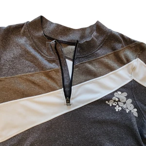 Pearl Izumi Radtrikot, Viertelreißverschluss, geblümt grau hellbraun & weiß Größe XL - Bild 1 von 10