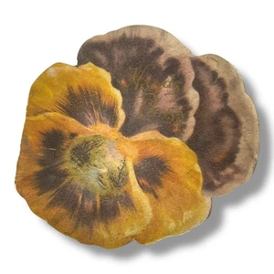 Antique Die-Cut Booklet Pansy Flower Advertisement for Hood's Sarsaparilla Litho - Picture 1 of 9