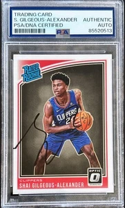 Shai Gilgeous-Alexander Signed 2018-19 Optic Rated Rookie Card PSA/DNA - Picture 1 of 2