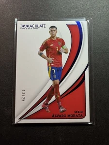2024-25 Panini Immaculate Collection /25 Alvaro Morata #123 Sapphire Spain - Picture 1 of 2