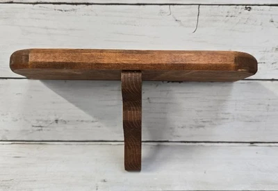 Estante de pared de madera vintage con pedestal hecho a mano Foto 1 de 4