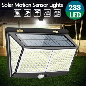 Solarleuchte 288 LED Solarlampe mit Bewegungsmelder Wegleuchte Garten Strahler - Bild 1 von 12