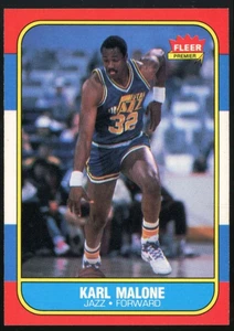 1986-87 Fleer Karl Malone Utah Jazz #68 Rookie RC ZJ2684 - Picture 1 of 2