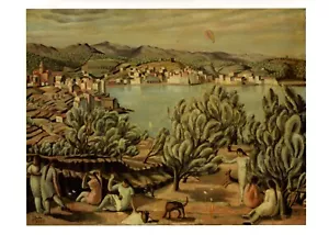 Early Salvador Dali Blank Note Cards Notecards - Cadaques - Set of 4 - Picture 1 of 2