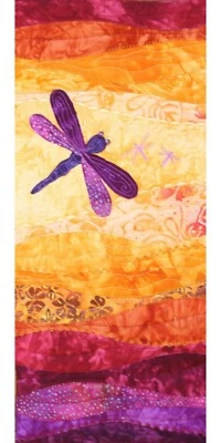 On The Trail Creations Summer Dragonfly Wall Hanging Art Quilt Kit -Beret Nelson