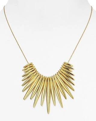 NEW MICHAEL KORS GOLD TONE TRIBAL STATEMENT WOMEN'S NECKLACE MKJ4507710 - Image 1 of 2