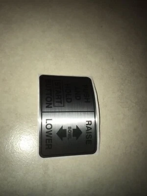 Hobart Label ,Push And Hold, Bowl Raise Lower, Pack of 5, Free Shipping!!! - Image 1 of 2