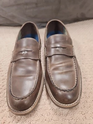 Mocasines Penguin By Munsingwear Benson Cuero Marrón Penny Hombres Talla 10.5 EE. UU. (A46) Foto 1 de 4