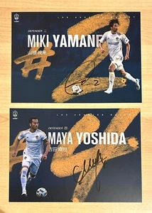 LA GALAXY JAPAN NATIONAL SOCCER TEAM STARS MAYA YOSHIDA & MIKI YAMANI SIGN CARD - Picture 1 of 5