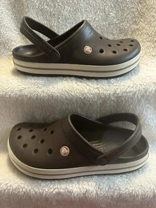 Crocs CROCBAND Clog BRAUN/w weiße Sohle gestreift Gr. Männer 8 Frauen 10 EDEL & BEQUEM! - Bild 1 von 10