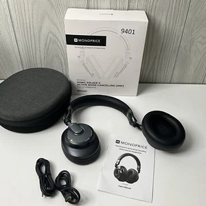 BAD HINGE Monoprice SonicSolace II Active Noise Cancelling Bluetooth Headphones - Picture 1 of 14