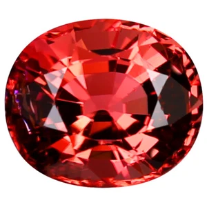 2.97 ct Beautiful Oval (9 x 8 mm) Unheated / Untreated Orange Pink Tourmaline - Picture 1 of 1