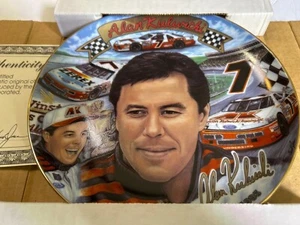 Vintage Alan Kulwicki commemorative collector plate 22 kt gold trimmed #7 car - Picture 1 of 8