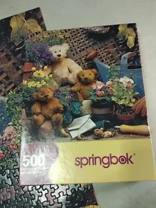 Puzzle Orsacchiotto orsacchiotto fiori Springbok Garden Pals 500 pezzi - Foto 1 di 4