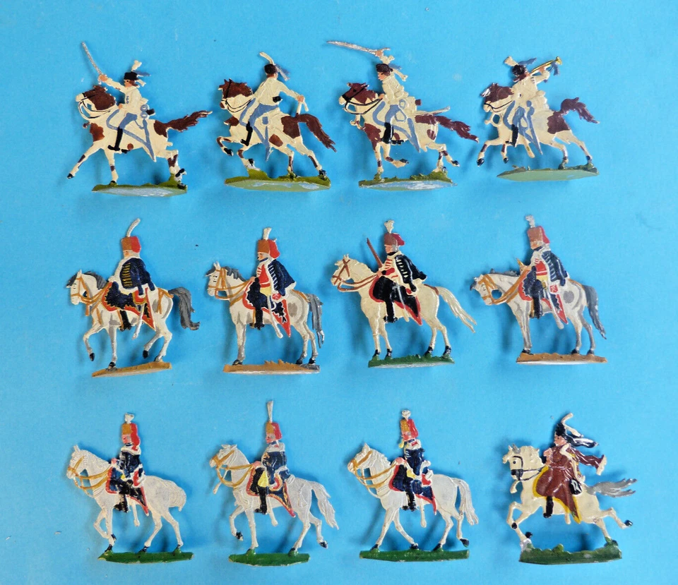 Plats d'étain - Zinnfiguren : Cavalerie Frédéric II de Prusse - 12 prussiens (7) - Photo 1/1