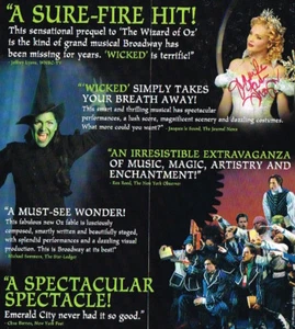 Jennifer Laura Thompson Galinda SIGNED Wicked Flyer Dear Evan Hansen COA - Picture 1 of 6