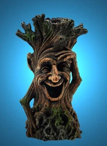 Aquarium Deko 🍀 HOHLER BAUM MIT GESICHT 🍀 Wurzel Höhle Dekoration Zubehör - Bild 1 von 4