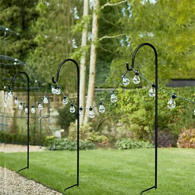 2Pcs Shepherds Crook Hooks 1.5m 1m, Metal Garden Stake Hanger for Bird Feeder - Image 1 of 4