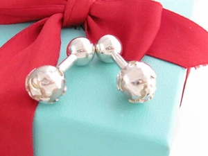 Tiffany & Co Silver Globe Earth Cufflinks Cuff Links Link - Picture 1 of 6