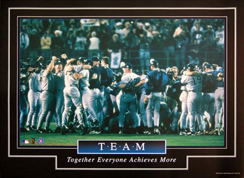 New York Yankees TEAM Rare 1998 World Series Champs Motivational 18x24 POSTER Cover