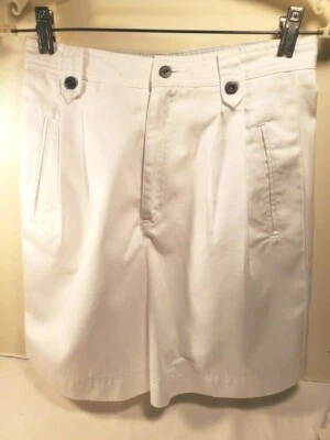  Bermudas deportivas Liz Claiborne algodón blanco plisado pantalones cortos para caminar 3 bolsillos Foto 1 de 4