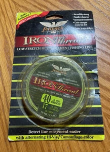 NOS Fenwick Iron Thread Low Stretch Fishing Line 40lb Hi Vis 50yds Camo Line - Picture 1 of 1