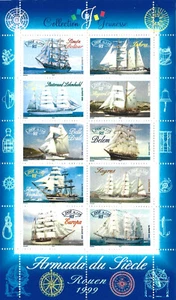 France 1999. Sailing Ships. Full Sheet of 10 Sc# 2736 MNH - Picture 1 of 1