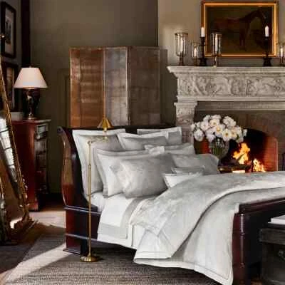 Funda nórdica Ralph Lauren algodón orgánico Bethany Jacquard COMPLETA/QUEEN $500 blanca Foto 1 de 4