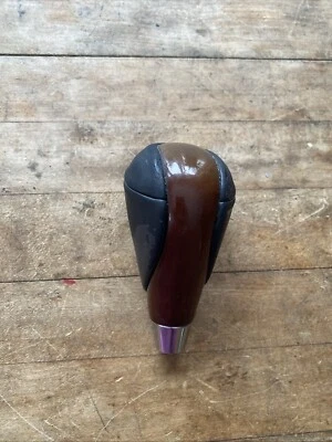 Lexus GS 350 2006-2011 perilla de cambio cuero negro y madera palanca de cambios usada OEM Foto 1 de 4