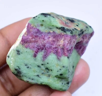 Rubí africano 100 % natural en zoisita 340,00 quilates muestra faceta áspera certificado AGL Foto 1 de 4