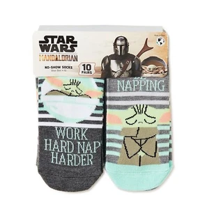 Star Wars The Mandalorian Women's No Show Socks 10-Pack Size 4-10 - Picture 1 of 2