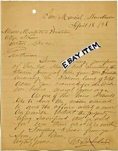 1898 SAN MARCIAL NEU MEXIKO Geisterstadt A. H. Sutherland METHODIST PREACHER Texas - Bild 1 von 1