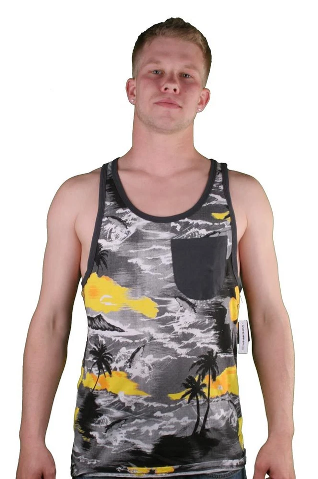Von Zipper Jarhead Knit Pocket Hawaii Tank Top Muscle Beach Shirt - image 1 of 1