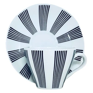 RARE Richard Ginori SOPHIA BLACK Sesto Florentino Demitasse Cup & Saucer Set - Picture 1 of 16