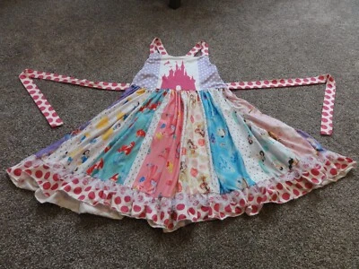 VESTIDO DE FÉRIAS PRIMAVERA PÁSCOA PRINCESAS DISNEY MENINAS TAMANHO 10-12 - Imagem 1 de 4