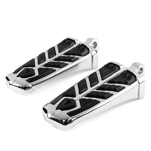 Krator Spear Front & Rear Foot Peg Foot Rest for Harley Davidson, Chrome, 1 Pair - Picture 1 of 6