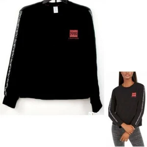 Calvin Klein Bold 1981 Lounge Sweatshirt Black Choose Size QS6320 New - Picture 1 of 3